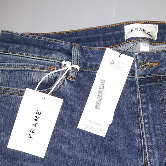 "Frame" Designer Denim * The Real Real Verified EUC* Women Blue Jean * Sz 33 ish - Picture 2 of 10